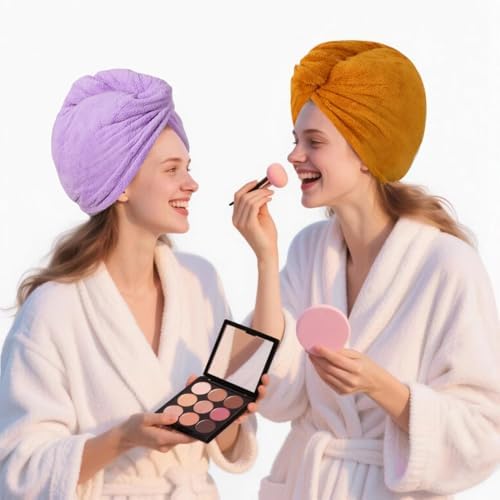Microfiber Hair Drying Towel Wrap,Hair Turbans Towel for Wet Hair - Image 3