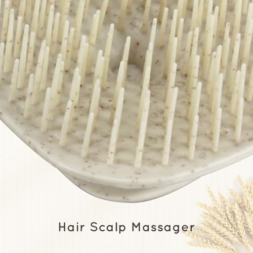 Ecoed Scalp Massager Shampoo Brush, Scalp Scrubber & Exfoliator (Natural) - Image 6