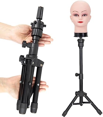 ZQIAN BEAUTY 25 Inch Wig Stand Tripod, Adjustable Mannequin Head Stand, Wig Head Stand for Training Heads And Canvas Block Head (Mannequin Head Not Included) by ZQIANBEAUTY
