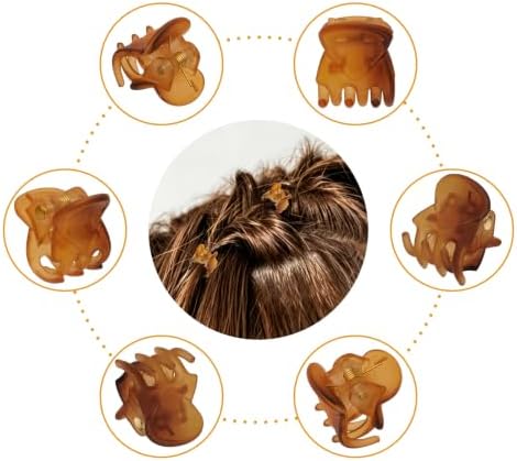 YOHAMA 36Pcs Mini Claw Clips for Women Strong Small Bangs Clips Black&Brown - Image 3