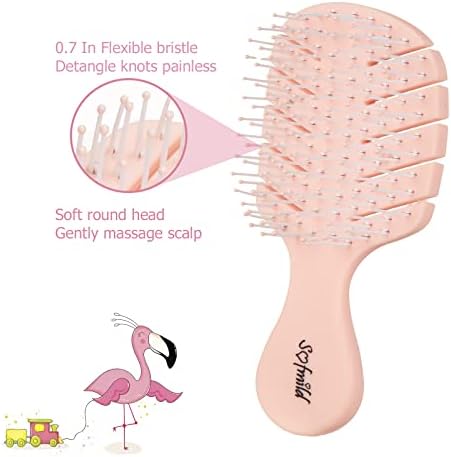 Mini Travel Hair Brush for Women, Curly & Wet Hair - Image 2