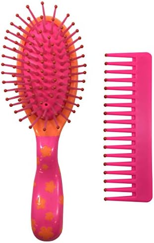 Scunci 2-Piece Girl Set Cushion Brush and Comb in Assorted Colors (1-Pack) - Image 3