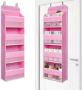 GCreation Over Door Organizer for Bedroom Bathroom Pantry, 4 Shelf Pink by Giraffe+Creation