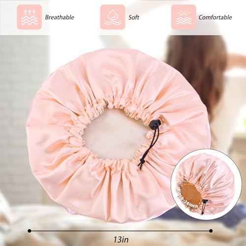 Edoneery Satin Bonnet for Sleeping Women, Double Layer Adjustable Sleep Cap - Image 6