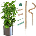 Mcbazel 2 Pack 27.5 Inch Bendable Moss Pole for Plants Monstera - Coco Coir Plant Support Stakes for Climbing Indoor Pothos, Potted Climbers & Philodendron - Flexible Stick Kit with Full Garden Ties by Mcbazel