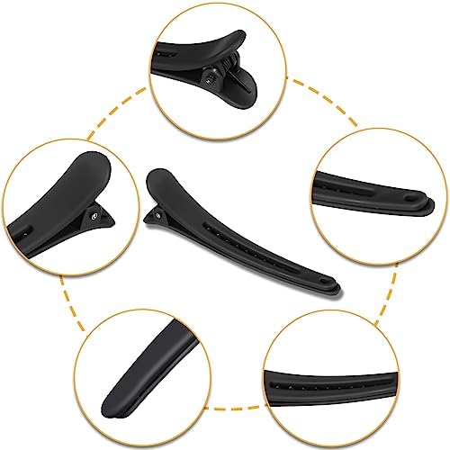 Geosar 24 Pcs Hair Sectioning Clips, Plastic Hair Clips,Black - Image 5