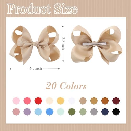 YHXX YLEN 40Pcs Hair Bows Grosgrain Toddler Bows Hair Accessories for Girls - Image 5