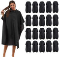 Black Waterproof Professional Barber Cape with Metal Snap Closure - 20 Pack by BSFHH