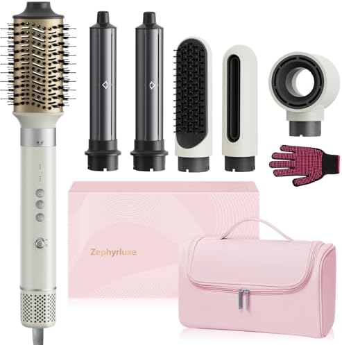 6 in 1 Hair Dryer Brush Set, Frizz-Free Air Hair Styler, No Heat Damage by Unknown