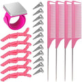 23 Pieces Hair Braiding Tools Set, Hair Parting Tool, Parting Comb by Unknown