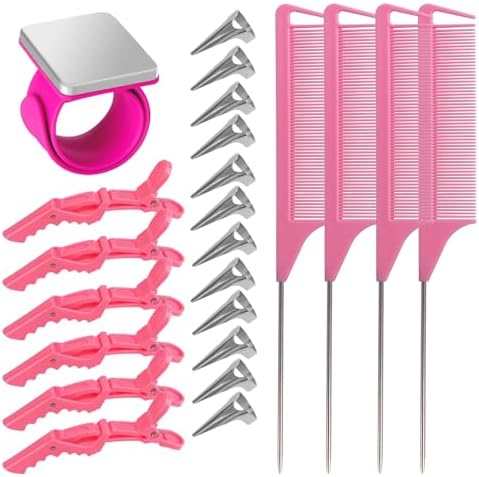 23 Pieces Hair Braiding Tools Set, Hair Parting Tool, Parting Comb by Unknown