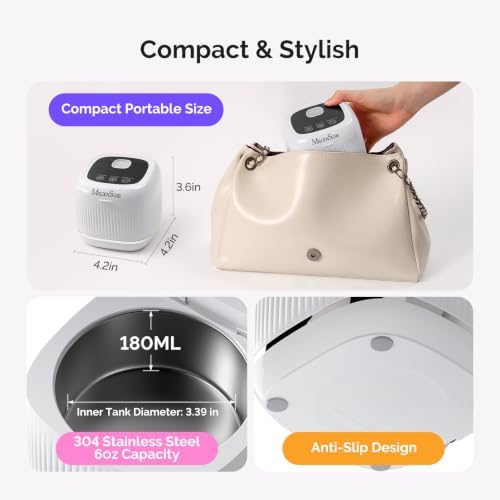 MelodySusie 2 in 1 Nail Tool Cleaning Machine for Nail Tools DL-160 White - Image 3