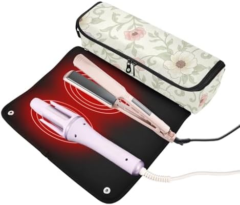 GuoChe Waterproof Portable Open Flat Travel Bag and Heat Resistant Mat with Zipper Elegant Floral Pattern - Image 2