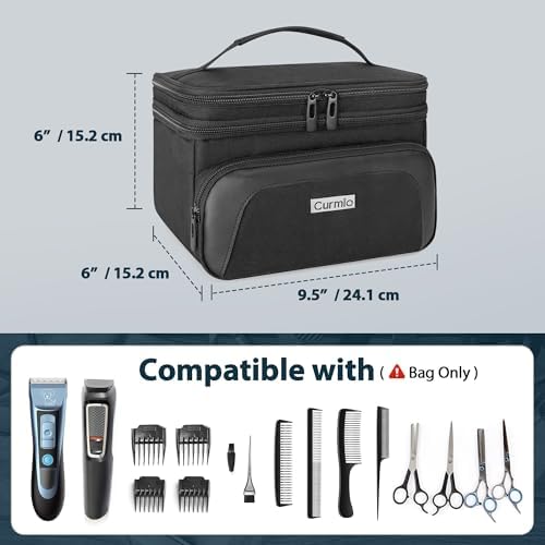 CURMIO Double Layer Hair Clipper Travel Case for Men Hair Cutting Tools - Image 5