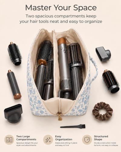 Hair Tool Travel Bag With Heat Resistant Mat, Large Capacity Hot Tool Bag & Hair Tool Organizer Bag for Curling Iron, Flat Iron, Hair Dryer, Hair Accessories Organizer, Travel Essentials for Women - Image 5