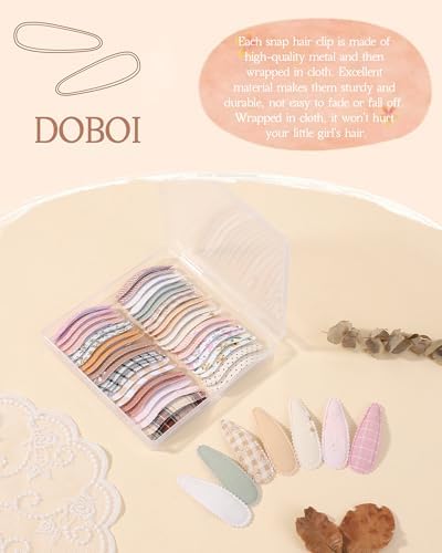 doboi Toddler Hair Clips for Girls Baby Barrettes-40PCS Soft Floral - Image 3
