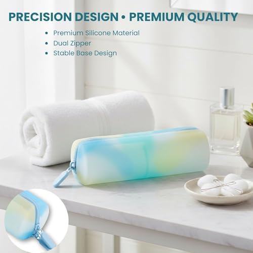 Cotton Round Swab Travel Case, 2-in-1 Beauty Organizer - Ocean Breeze - Image 4