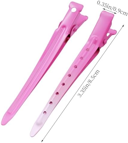 Bantoye 24 Packs Duck Bill Clips 3.35 Inch Metal Alligator Clip, GS Pink - Image 2