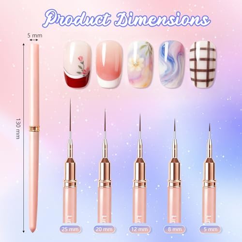Artdone Nail Art Pens And Brushes Set With Liner Paint Dotting Tools - Image 5