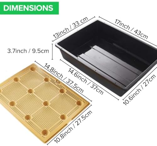 BeGrit Seed Starter Trays Durable Plant Trays 13x17inch Mesh Seedling Trays Perfect for Indoor, Outdoor, Greenhouses 10 Pack - Image 2