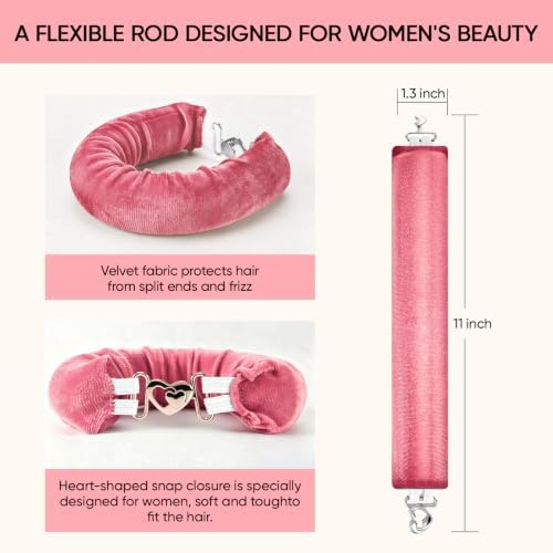 Heatless Curls Overnight Hair Care Set - Jumbo Velvet Hair Curlers - Image 2