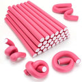 30 Pcs Heatless Hair Curlers 9.45 x 0.7 Inch Flexible Curling Rods Soft Foam Rollers No Heat Bendable Hair Rods Roller for Women Short Medium Long Hair, Sleep-In (Random Color) by AIDUCHO