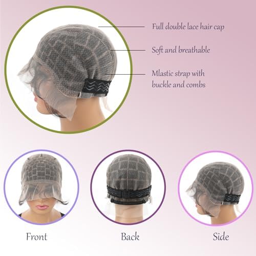 Braided Wigs Cap With Baby Hair Double Full Lace HD Wig Cap for Crochet Braids Wig Cap with Natural Knots Breathable Lace Wigs Caps for Making Wig Glueless Crochet Wig Caps (123knots) - Image 4