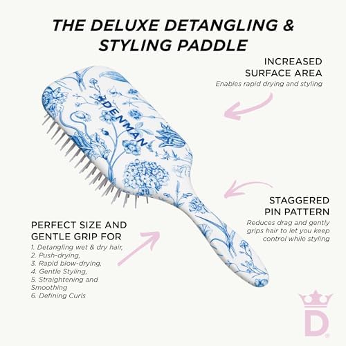 Denman Power Paddle Hair Brush for Quick and Convenient Detangling, Blow Drying and Styling - Combination of D3 Styling Pens & Paddle Brush - For Men and Women P038 - Image 5