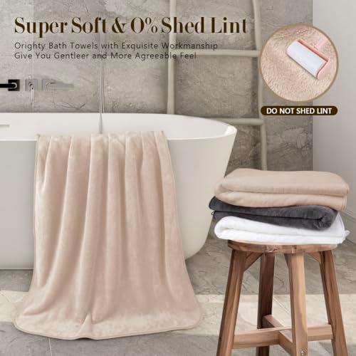 Orighty Bath Towels, Soft Feel Bath Towel, 4 Pack (27'' x 54'') - Image 2