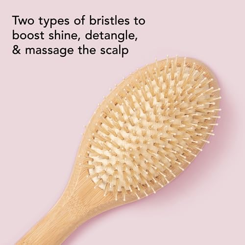 The Hair Edit Glossifier Boar Bristle Bamboo Finishing Hair Brush for Women - Image 5