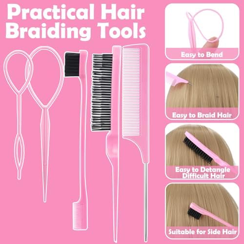 Hair Accessories for Girls, 1695 Pcs Toddler Hair Ties Elastic Hair Ties with Hair Clips Hair Tail Tools, Girls Hair Accessories for Baby Toddlers Kids - Image 5