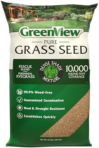 GreenView Pure Dense Shade Grass Seed Mixture, 20 lb, 5,000-10,000 sq. ft. by GreenView