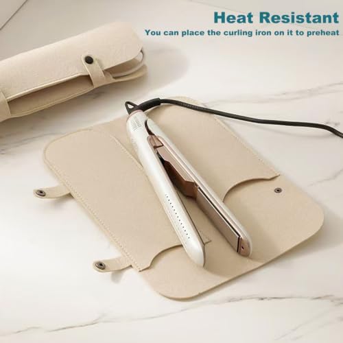 Heat Resistant Hair Tools Organizer Bag Curling Iron Holder Storage Pouch - Image 4