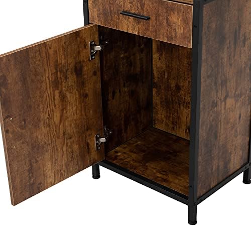 RESHABLE Salon Station with Cabinets and Storage,Rustic Brown - Image 6