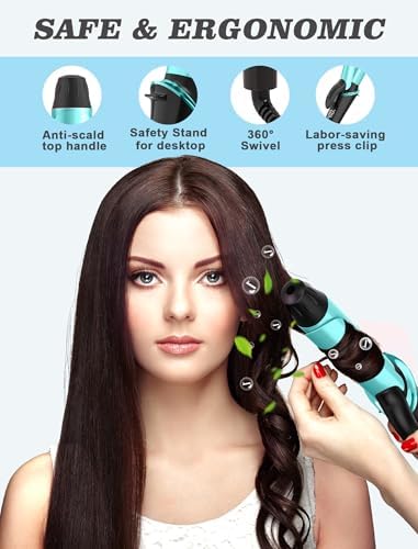Mini Travel Curling Iron 1 Inch,Dual Voltage with European Plug Adapter - Image 6
