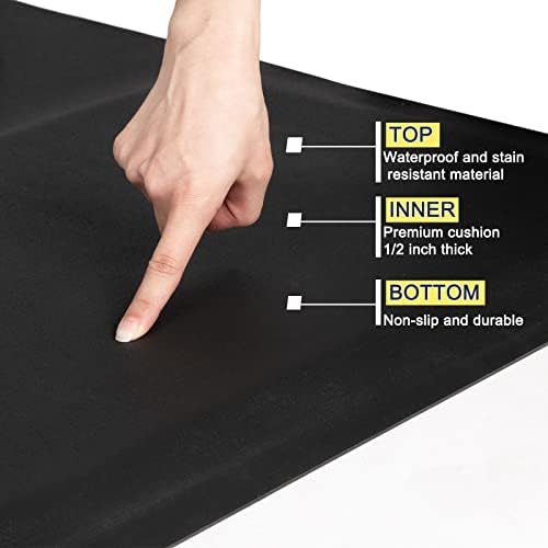 OmySalon 4'x5' - 1/2'' Thick Salon Anti Fatigue Mat for Hairstylist Standing, Barber Floor Matt with Circle Cut Out for Styling Chair, Hair Cutting Hairdressing Equipment - Image 4