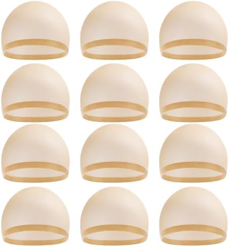 Skin Wig Caps, Elastic Breathable Nylon Hair Stocking Caps for Women Men Cosplay Party Use,，12 by Unknown