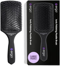 ERGO Ionic Paddle Hair Brush – Large Polishing Brush for Long-Lasting Shine, Detangling Brush for Wet & Dry Hair Care, Hair Styling Tool for Blow Drying (ER1000) by ergo