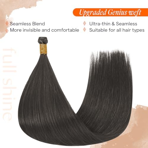 Full Shine Genius Weft Hair Extensions Human Hair 22 Inch 80G - Image 5