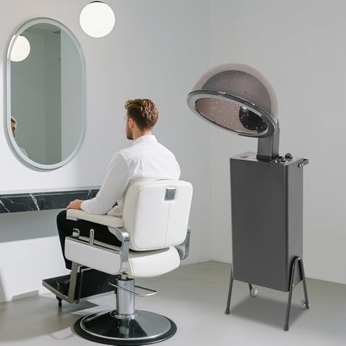 Professional Hooded Floor Hair Dryer, 1200W Standing Salon Bonnet Hair Dryer with Wheels,60-Minute Timer, Temperature & Angle Adjustable Hooded Dryers for Beauty Spa Home Salon - Image 6