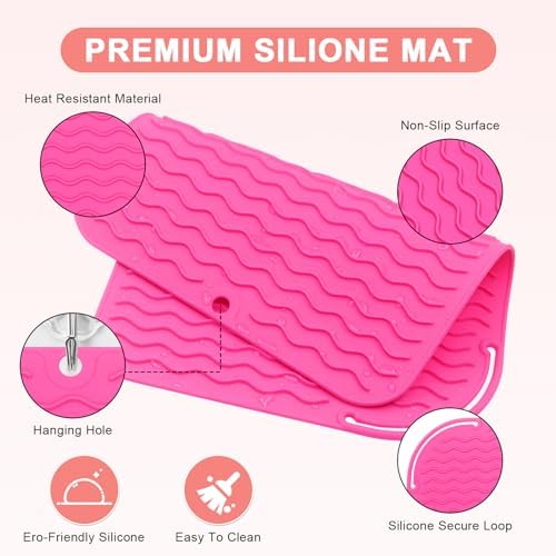 Suafrnut Plus Size Silicone Heat Resistant Mat for Hair Tools(12" x 9") - Image 3