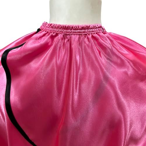 Pelocapa Salon Styling Capes for Clients, Hair Dye Cutting Capes with Elastic Hooks, Waterproof Light Weight Satin Sheen Styling Cape Barber Gown for Stylist, 63”*56”(Pink) - Image 2