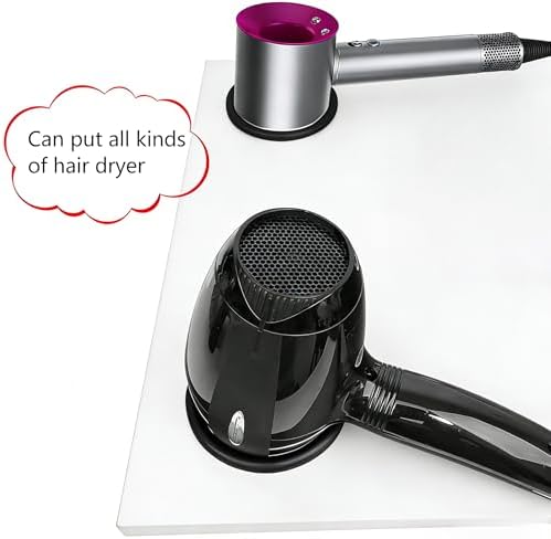 Hair Dryer Holder Organizer, 3.0 Inch 2pcs Open Hair Styling Dryer Holder Tube Package 2pcs Salon Station Hair Dryer Organizer Holder Tube Black Color - Image 5