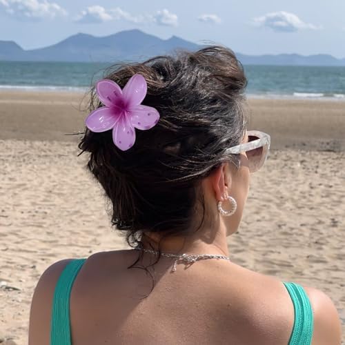 GQLV Flower Hair Claw Clips-4PCS Large Claw Clips for Thick/Thin Hair Claws,Strong Hold Nonslip Cute Hair Clips for Women Girls,Hawaiian Hair Accessories Holiday Gifts - Image 5