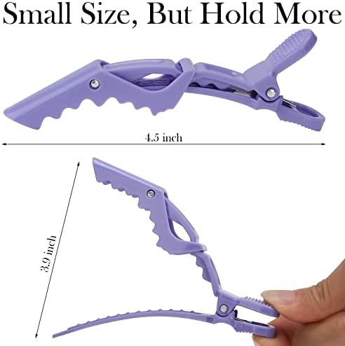 Ondder 24 Pack Professional Alligator Hair Clips for Styling and Salon - Plastic Gator Clips - Image 3