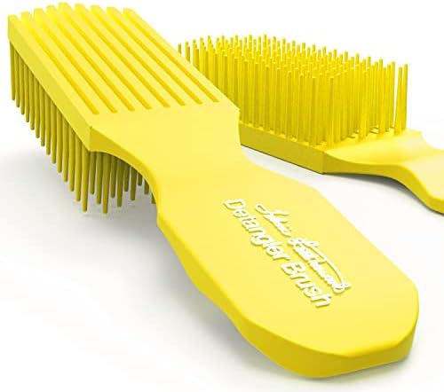 Yellow Detangler Brush by Felicia Leatherwood - For Kinky, Curly, Wavy 4c or Straight Hair - Tame Your Tangles Smooth Your Coils - Pain Free for All Ages by BrushWiththeBest