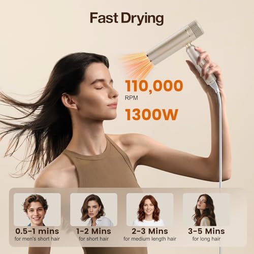 Travel Foldable Dual-Voltage Plasma High-Speed Hair Dryer in Gold - Image 5