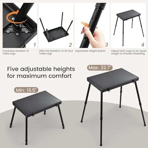Joligrace Rolling Manicure Table 5 Drawers Makeup Case Foldable Nail Desk - Image 5