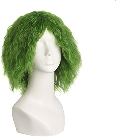 MapofBeauty Fahion Cosplay Costume Curly Synthetic Wig (Mixed Green) - Image 3