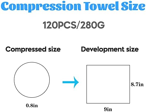 120 Pcs Mini Compressed Towels, Disposable Face Compressed Towel, Compressed Cotton Hand Wipe, Camping Towel, Portable Compressed Coin Tissue for Travel/Home/Outdoor Activities (Pack of 2) - Image 3